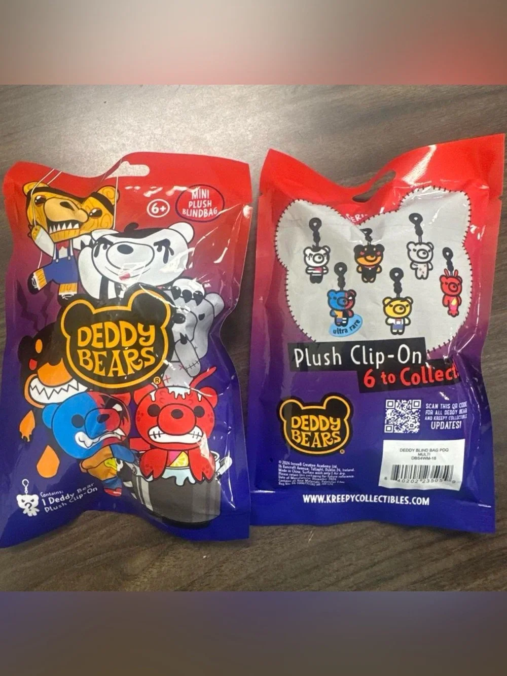 NEW Deddy Bears Plush Clip-On Blind Bags | Set of 2